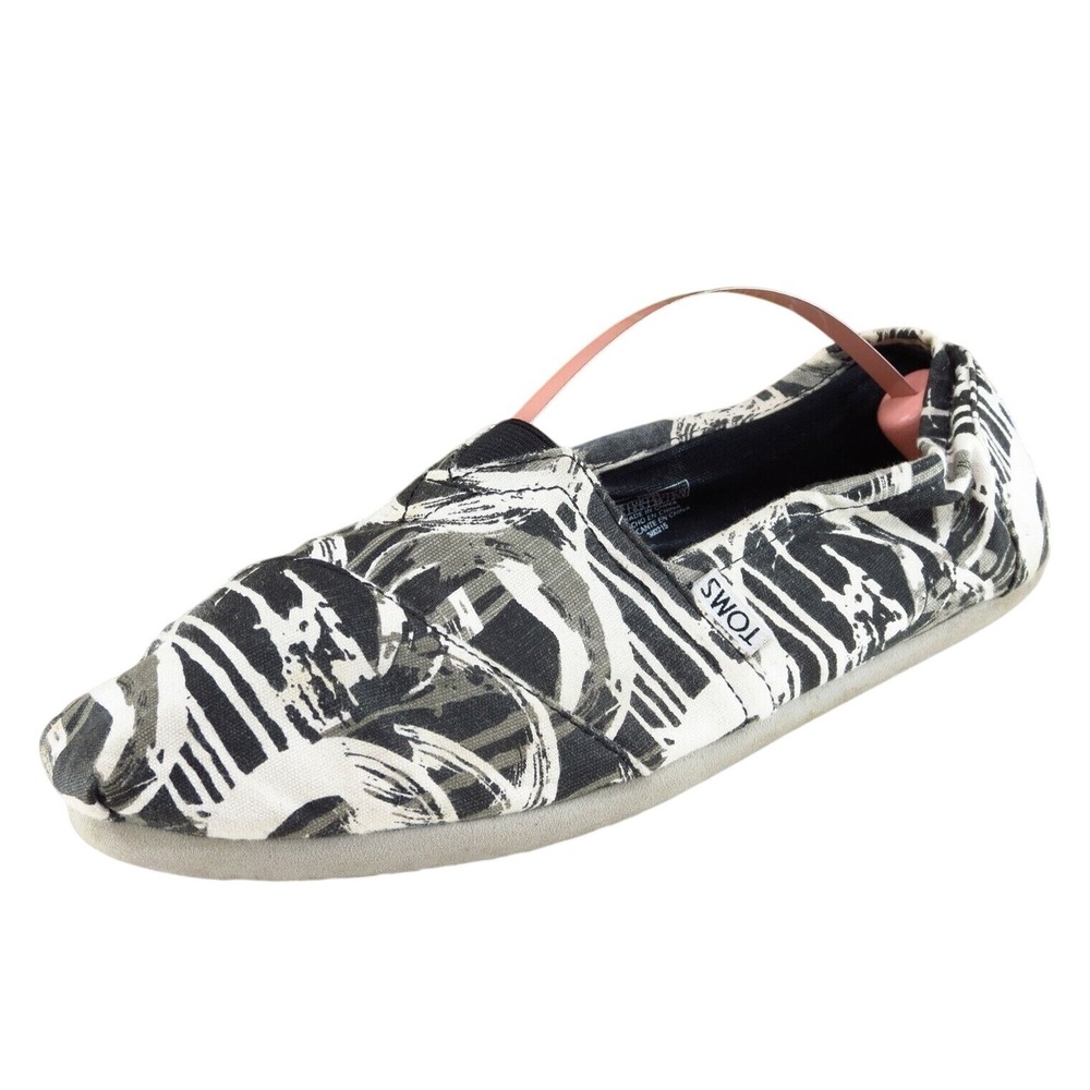 Toms Women Sz 8.5 M Gray Flat‎ Fabric Shoes